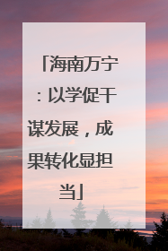 海南万宁：以学促干谋发展，成果转化显担当