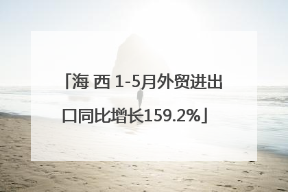 海 西 1-5月外贸进出口同比增长159.2%
