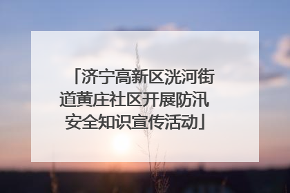 济宁高新区洸河街道黄庄社区开展防汛安全知识宣传活动