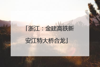 浙江：金建高铁新安江特大桥合龙