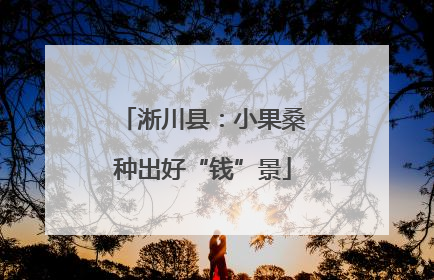 淅川县：小果桑种出好“钱”景