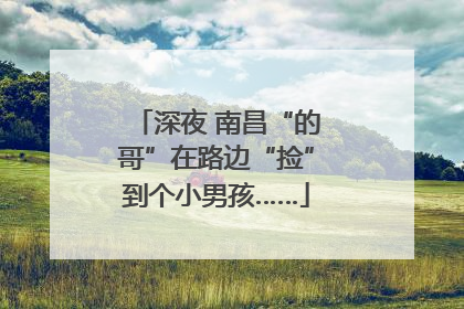 深夜 南昌“的哥”在路边“捡”到个小男孩……