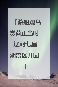 游船观鸟赏荷正当时 辽河七星湖景区开园