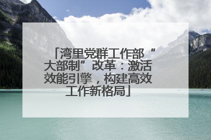 湾里党群工作部“大部制”改革：激活效能引擎，构建高效工作新格局