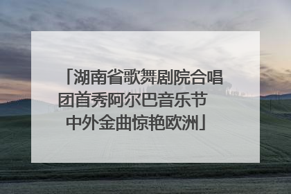 湖南省歌舞剧院合唱团首秀阿尔巴音乐节 中外金曲惊艳欧洲