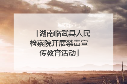 湖南临武县人民检察院开展禁毒宣传教育活动