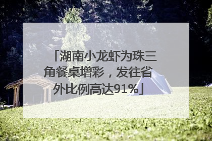 湖南小龙虾为珠三角餐桌增彩，发往省外比例高达91%