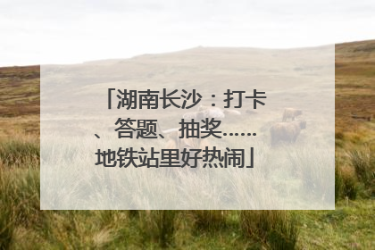 湖南长沙：打卡、答题、抽奖……地铁站里好热闹
