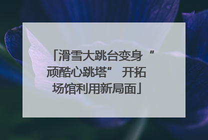 滑雪大跳台变身“顽酷心跳塔” 开拓场馆利用新局面