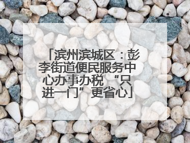 滨州滨城区：彭李街道便民服务中心办事办税 “只进一门”更省心