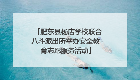 肥东县杨店学校联合八斗派出所举办安全教育志愿服务活动