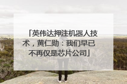 英伟达押注机器人技术，黄仁勋：我们早已不再仅是芯片公司