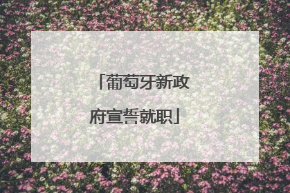 葡萄牙新政府宣誓就职