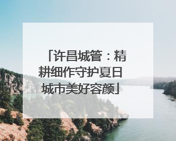 许昌城管：精耕细作守护夏日城市美好容颜
