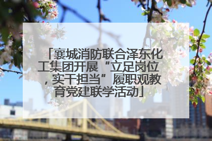 襄城消防联合泽东化工集团开展“立足岗位，实干担当”履职观教育党建联学活动