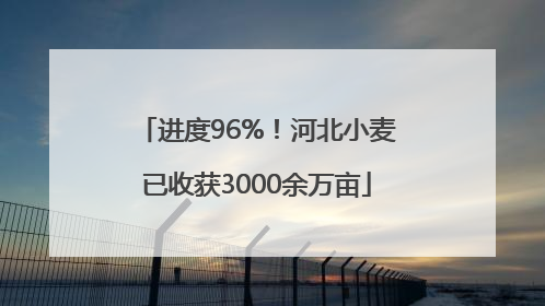 进度96%！河北小麦已收获3000余万亩