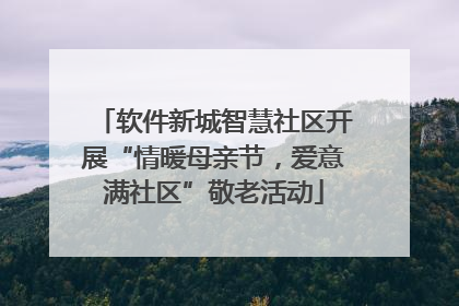 软件新城智慧社区开展“情暖母亲节，爱意满社区”敬老活动