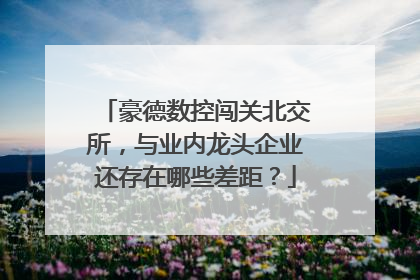 豪德数控闯关北交所，与业内龙头企业还存在哪些差距？