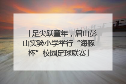 足尖跃童年，眉山彭山实验小学举行“海豚杯”校园足球联赛