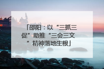 邵阳：以“三抓三促”助推“三会三文”精神落地生根