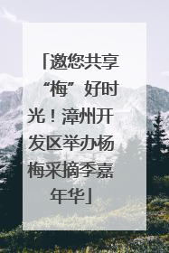 邀您共享“梅”好时光！漳州开发区举办杨梅采摘季嘉年华