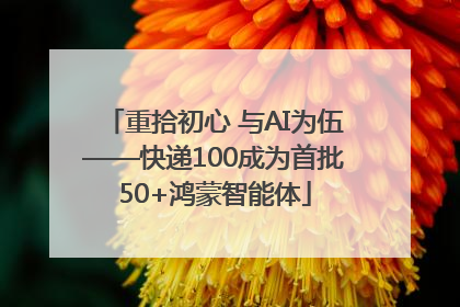 重拾初心 与AI为伍——快递100成为首批50+鸿蒙智能体