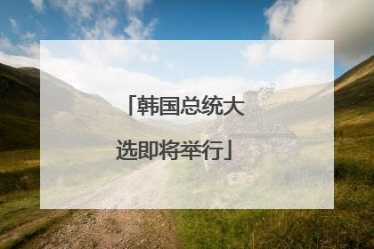 韩国总统大选即将举行