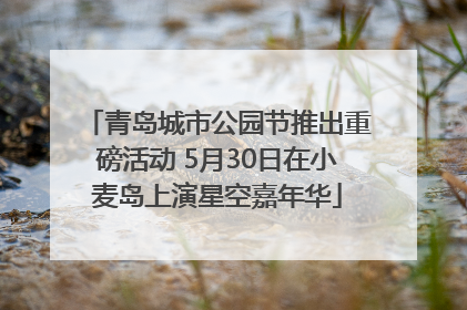 青岛城市公园节推出重磅活动 5月30日在小麦岛上演星空嘉年华