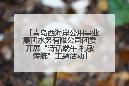 青岛西海岸公用事业集团水务有限公司团委开展“诗话端午 礼敬传统”主题活动