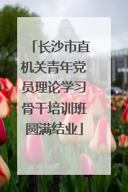 长沙市直机关青年党员理论学习骨干培训班圆满结业