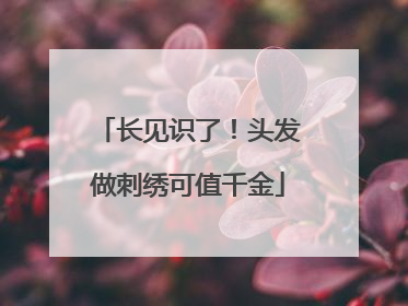 长见识了！头发做刺绣可值千金