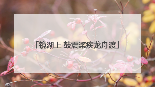 镜湖上 鼓震桨疾龙舟渡