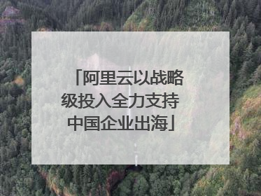 阿里云以战略级投入全力支持中国企业出海