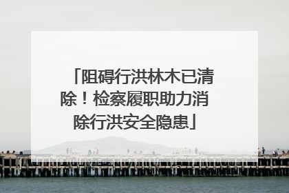 阻碍行洪林木已清除！检察履职助力消除行洪安全隐患