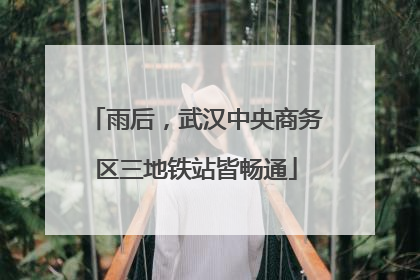 雨后，武汉中央商务区三地铁站皆畅通