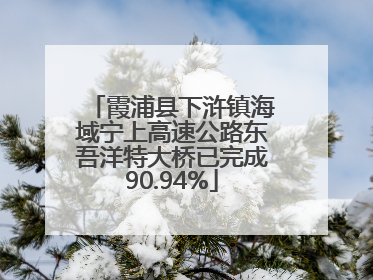 霞浦县下浒镇海域宁上高速公路东吾洋特大桥已完成90.94%