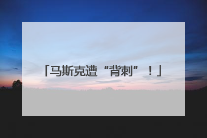 马斯克遭“背刺”！