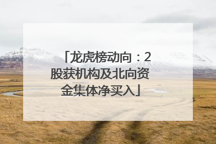 龙虎榜动向：2股获机构及北向资金集体净买入