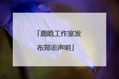 鹿晗工作室发布郑重声明