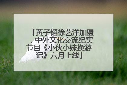 黄子韬徐艺洋加盟，中外文化交流纪实节目《小伙小妹换游记》六月上线