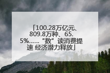 100.28万亿元、809.8万种、65.5%……“数”读消费提速 经济潜力释放