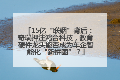 15亿“联姻”背后：奇瑞押注鸿合科技，教育硬件龙头能否成为车企智能化“新拼图”？
