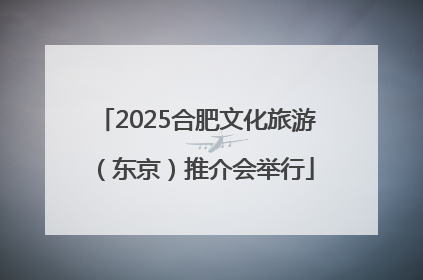 2025合肥文化旅游（东京）推介会举行