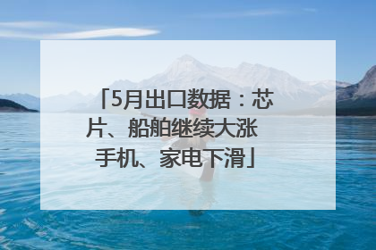 5月出口数据：芯片、船舶继续大涨 手机、家电下滑