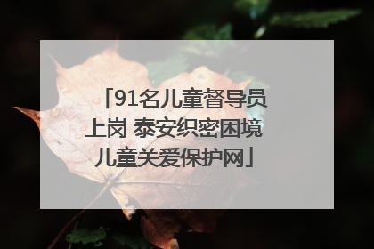 91名儿童督导员上岗 泰安织密困境儿童关爱保护网