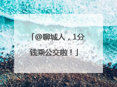 @聊城人，1分钱乘公交啦！