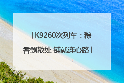 K9260次列车：粽香飘散处 铺就连心路